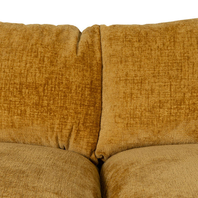 3 Seater Fabric Sofa - Ochre