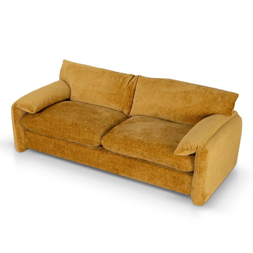 3 Seater Fabric Sofa - Ochre