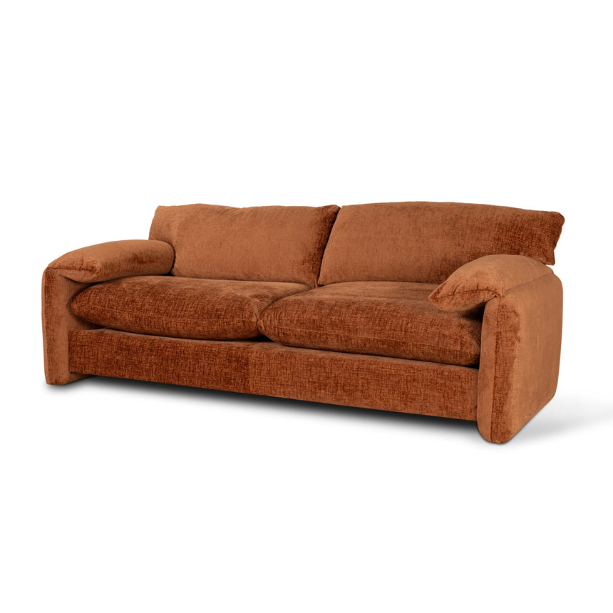 3 Seater Fabric Sofa - Pumpkin