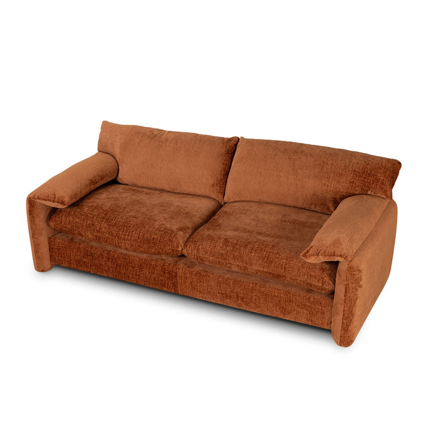 3 Seater Fabric Sofa - Pumpkin