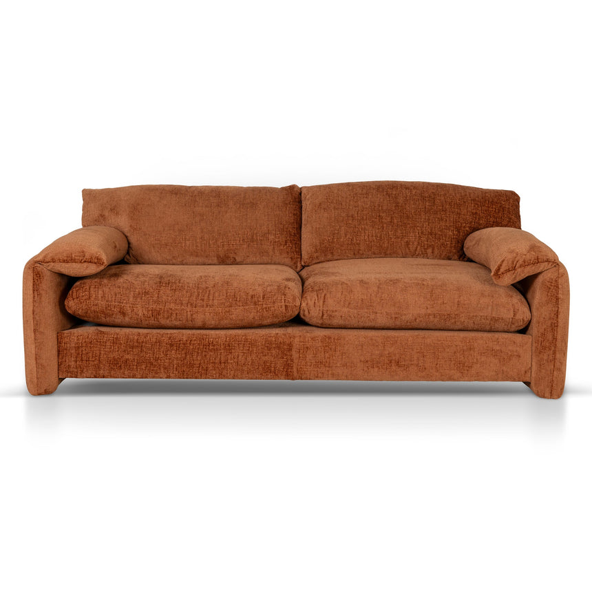 3 Seater Fabric Sofa - Pumpkin