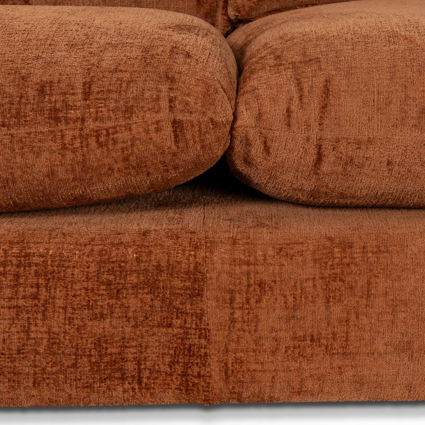 3 Seater Fabric Sofa - Pumpkin