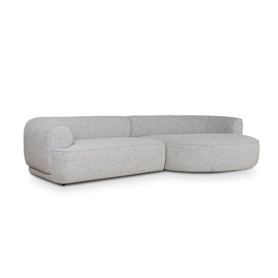 Right Chaise Sofa - Coral Black Pepper