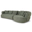 Right Chaise Sofa - Coral Dark Green