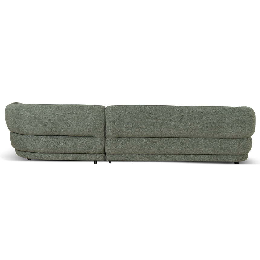 Right Chaise Sofa - Coral Dark Green