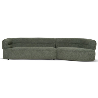 Right Chaise Sofa - Coral Dark Green