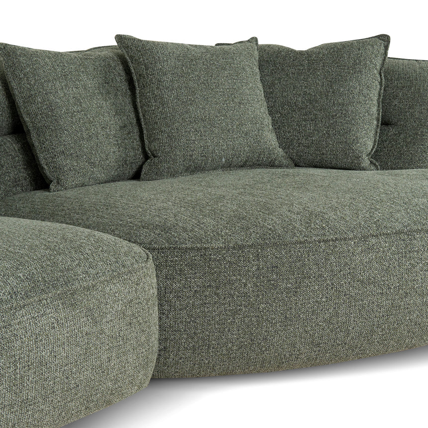 Right Chaise Sofa - Coral Dark Green