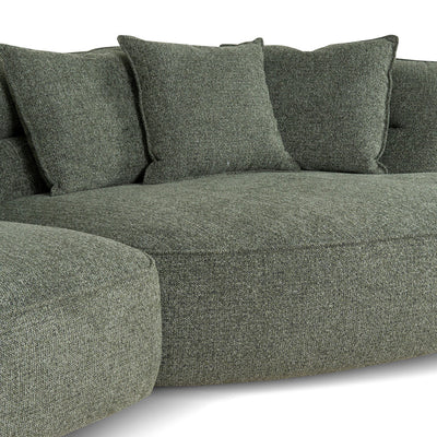 Right Chaise Sofa - Coral Dark Green