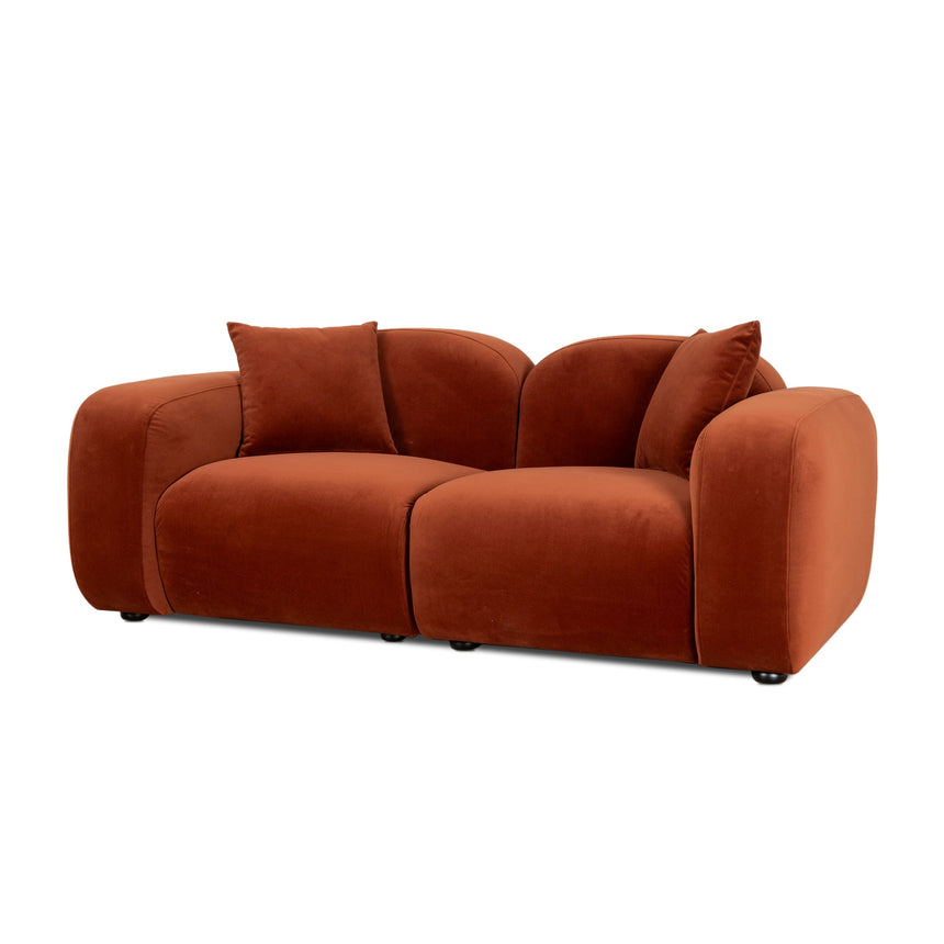 2 Seater Sofa - Rustic Orange