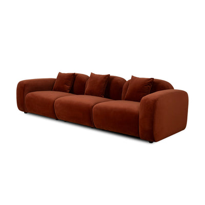 4 Seater Sofa - Rustic Orange