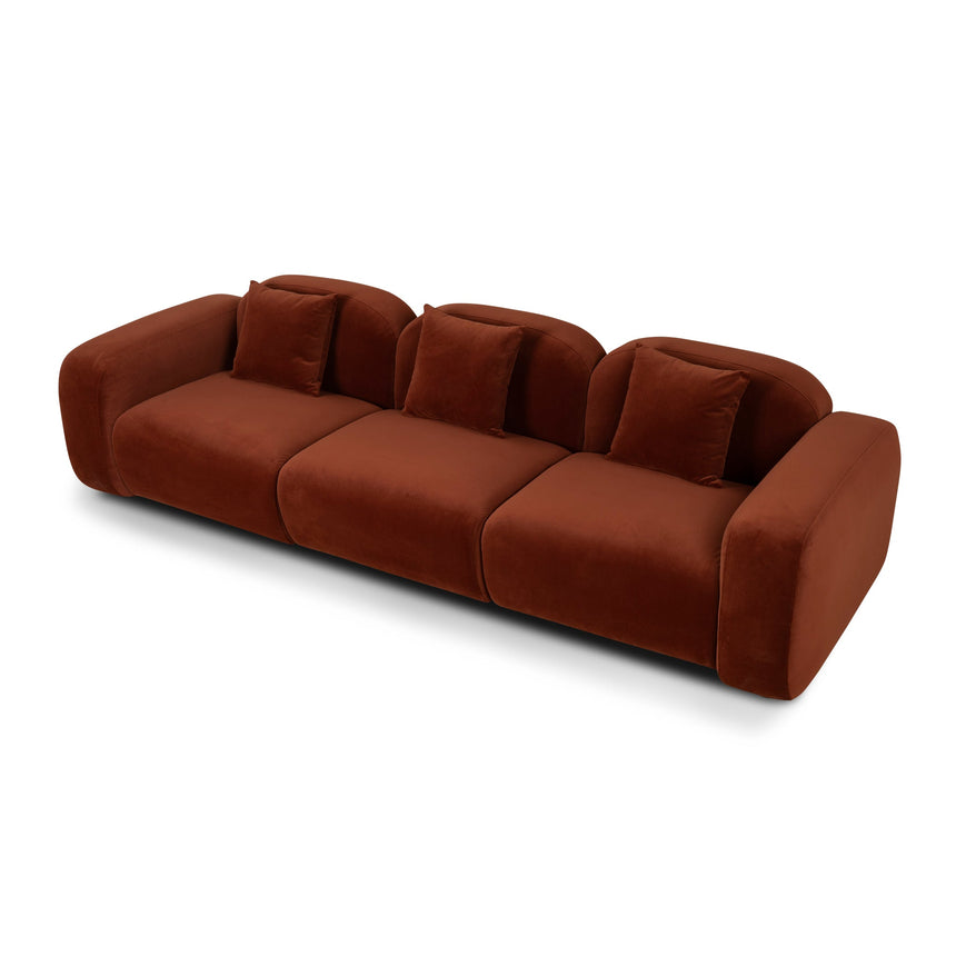 4 Seater Sofa - Rustic Orange