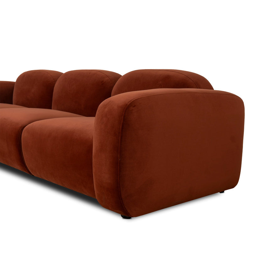 4 Seater Sofa - Rustic Orange