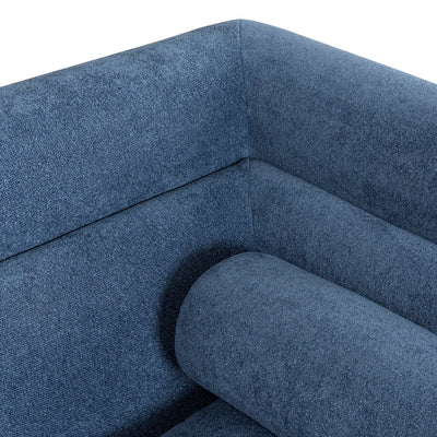 2 Seater Fabric Sofa - Navy Blue