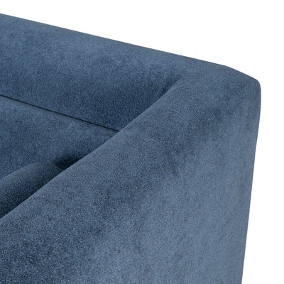 3 Seater Fabric Sofa - Navy Blue