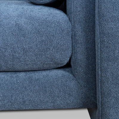 3 Seater Fabric Sofa - Navy Blue