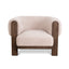 Walnut Armchair - Blush Linen