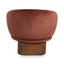 Fabric Swivel Armchair - Soft Rust