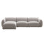 3 Seater Left Chaise Sofa - Clay Grey