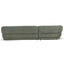 Left Chaise Sofa - Coral Dark Green