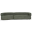 Left Chaise Sofa - Coral Dark Green