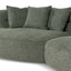 Left Chaise Sofa - Coral Dark Green