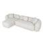 3 Seater Left Chaise Sofa - Oatmeal Beige