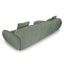 3 Seater Left Chaise Sofa - Amazon Green