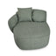 3 Seater Left Chaise Sofa - Amazon Green