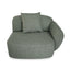 3 Seater Left Chaise Sofa - Amazon Green