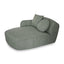 3 Seater Left Chaise Sofa - Amazon Green