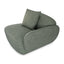 3 Seater Left Chaise Sofa - Amazon Green