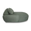 3 Seater Left Chaise Sofa - Amazon Green