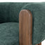 Walnut Armchair - Bush Green