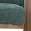 Walnut Armchair - Bush Green