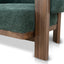 Walnut Armchair - Bush Green