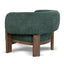 Walnut Armchair - Bush Green