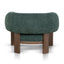 Walnut Armchair - Bush Green