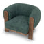 Walnut Armchair - Bush Green