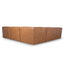 Modular Leather Corner Sofa - Amber Brown