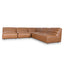 Modular Leather Corner Sofa - Amber Brown