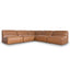 Modular Leather Corner Sofa - Amber Brown