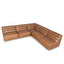Modular Leather Corner Sofa - Amber Brown