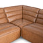 Modular Leather Corner Sofa - Amber Brown