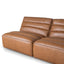 Modular Leather Corner Sofa - Amber Brown