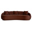 4 Seater Fabric Sofa - Red Bronze