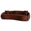 4 Seater Fabric Sofa - Red Bronze