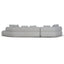 Right Chaise Corner Sofa - Noah Silver Lining