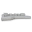 Right Chaise Corner Sofa - Noah Silver Lining