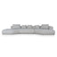Left Chaise Corner Sofa - Noah Silver Lining