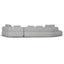 Left Chaise Corner Sofa - Noah Silver Lining